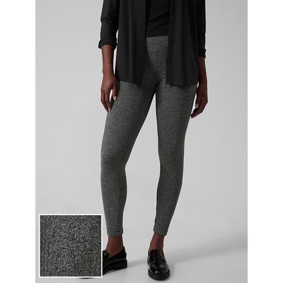 Athleta Pants - Athleta Delancey Herringbone Tight Leggings NWT Size Large